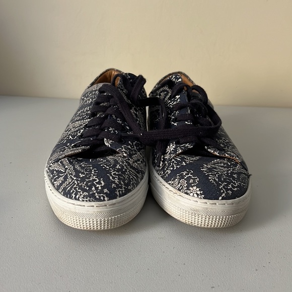 A.P.C. Marine Blue Print Canvas Shoes - Picture 5 of 9